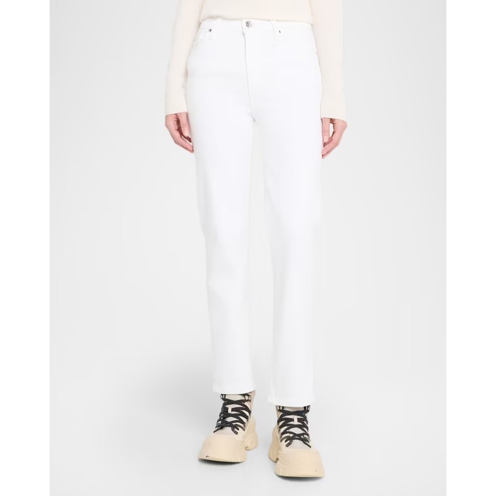 Frame Le Sleek Straight Classic White Jeans Size 25 Retail $268